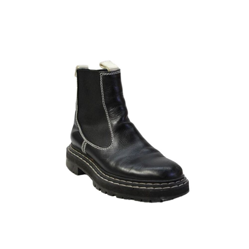 Proenza Schouler Womens Leather Ankle Boots Shoes Black Size 37